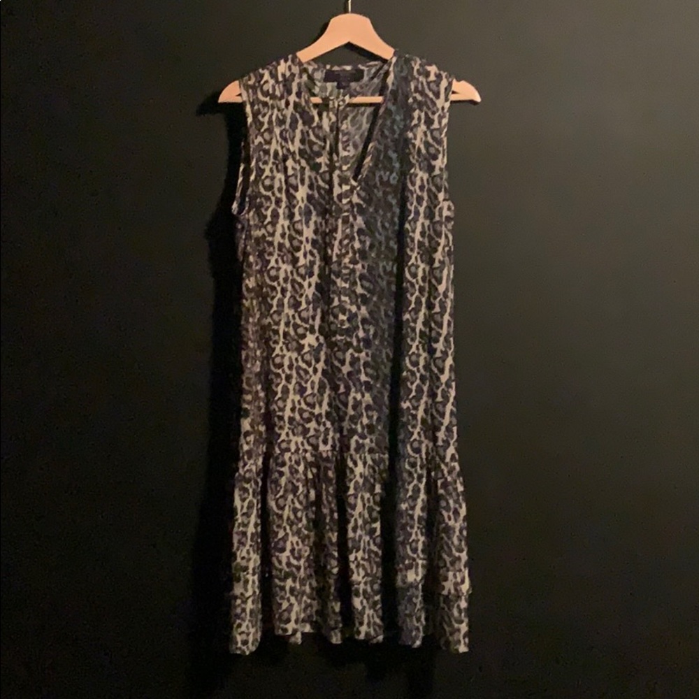 ALLSAINTS Leopard 100% Silk Dress